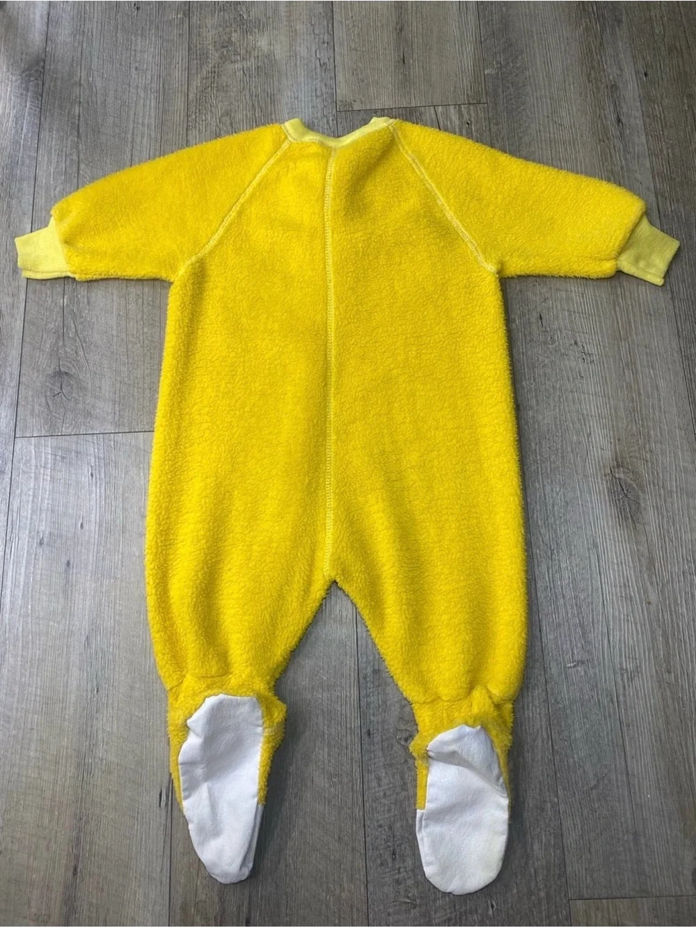 Vintage Disney Winnie The Pooh Fleece Footed Yellow Pajamas Size 1T